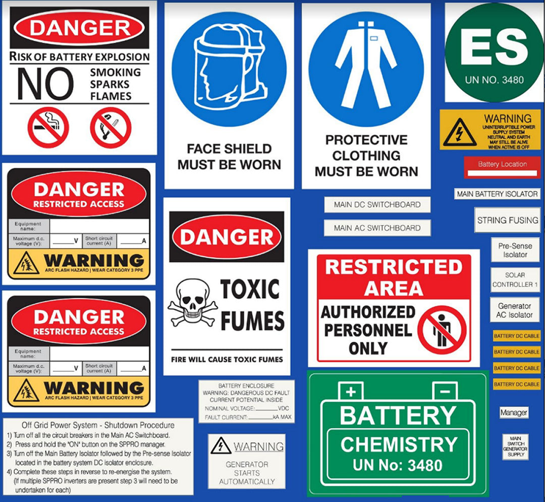 Multi Purpose Off Grid Label Kit Premium (Selectronic) - 5083-04C12