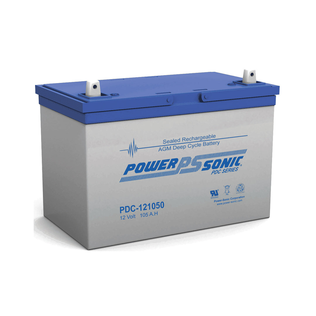 Power-Sonic 12V 105Ah Deep Cycle AGM Battery - PDC121050