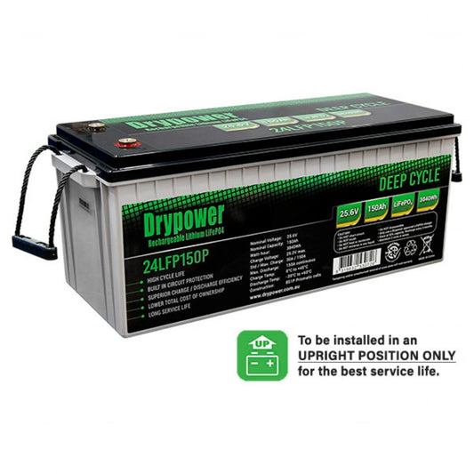 Drypower 25.6V 150Ah Lithium Iron Phosphate (LiFePO4) Battery - 24LFP150P