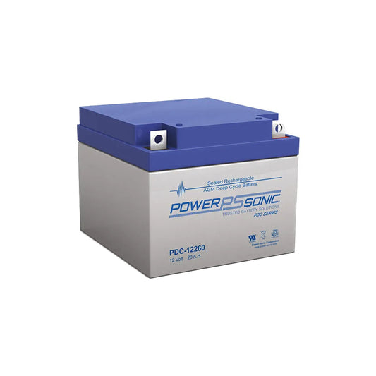 Power-Sonic 12V 28Ah Deep Cycle AGM Battery - PDC12260