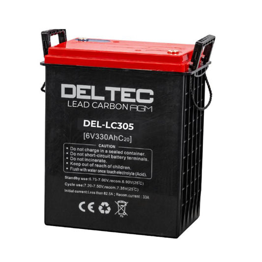 Deltec 6V 330Ah Lead Carbon AGM Battery - DEL-LC305