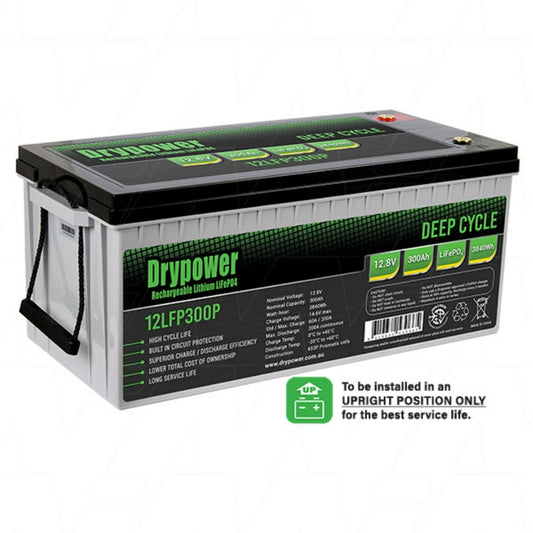 Drypower 12.8V 300Ah Lithium Iron Phosphate (LiFePO4) Battery - 12LFP300P