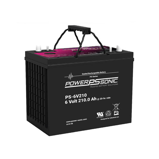 Power-Sonic 6V 210Ah Deep Cycle AGM Battery - PS6V210