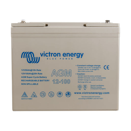 Victron 12V/100Ah (M6 Insert) AGM Super Cycle Battery - BAT412110081