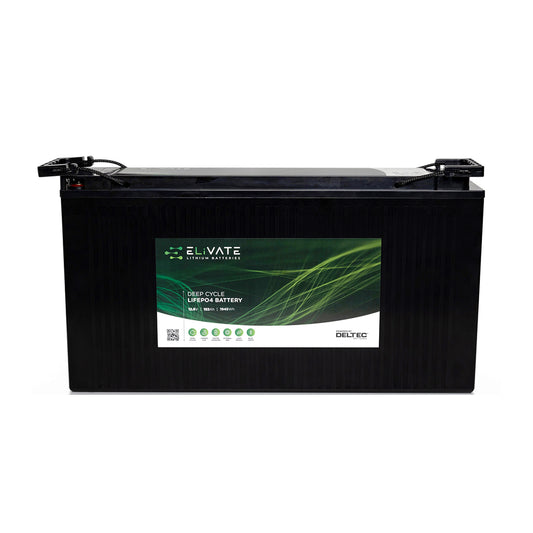 ELiVATE Lithium Slim 12V 152Ah LiFePO4 Battery Bluetooth - DEL-LFPFT12V152BT