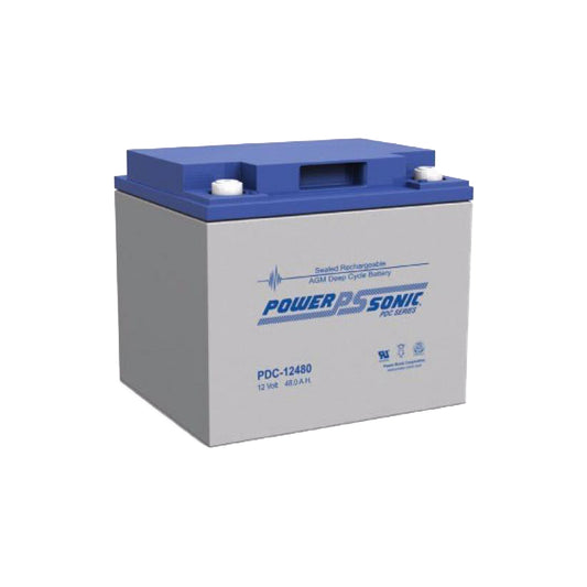 Power-Sonic 12V 48Ah Deep Cycle AGM Battery - PDC12480