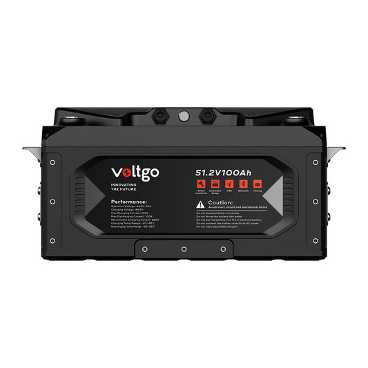 VoltGo 51.2V 100Ah IP65 LiFePO4 Battery with Bluetooth/CAN/RS485 - VLRV5120C