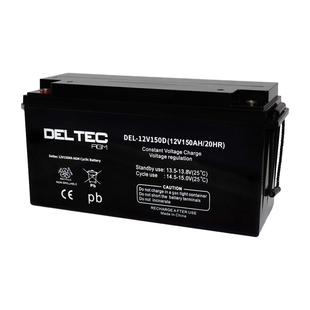 Deltec 12V 150Ah Deep Cycle AGM Battery - DEL-12V150D
