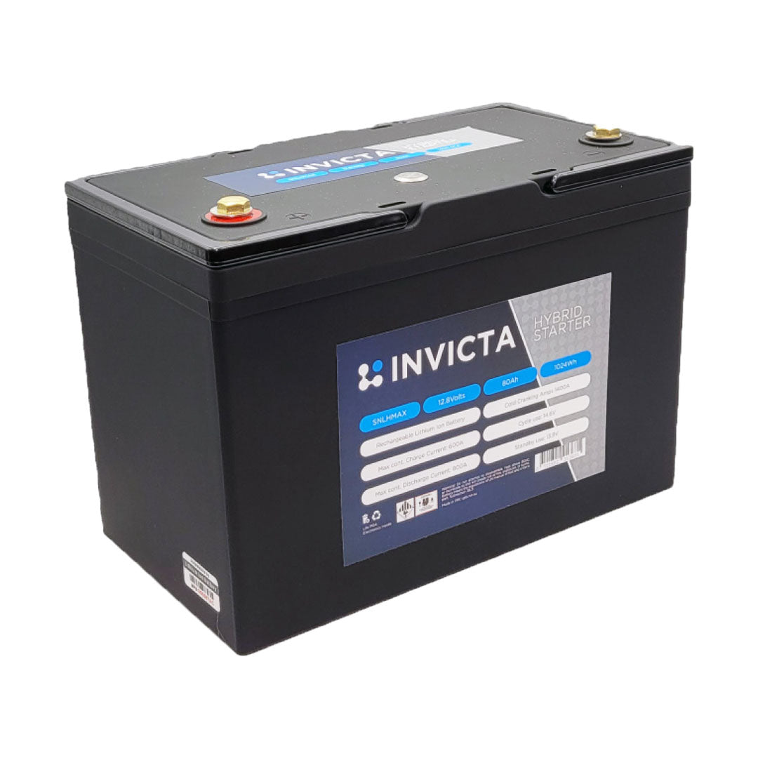 Invicta 12V 80Ah 1400CCA Hybrid Lithium Extreme Battery Max L - SNLHMAXL