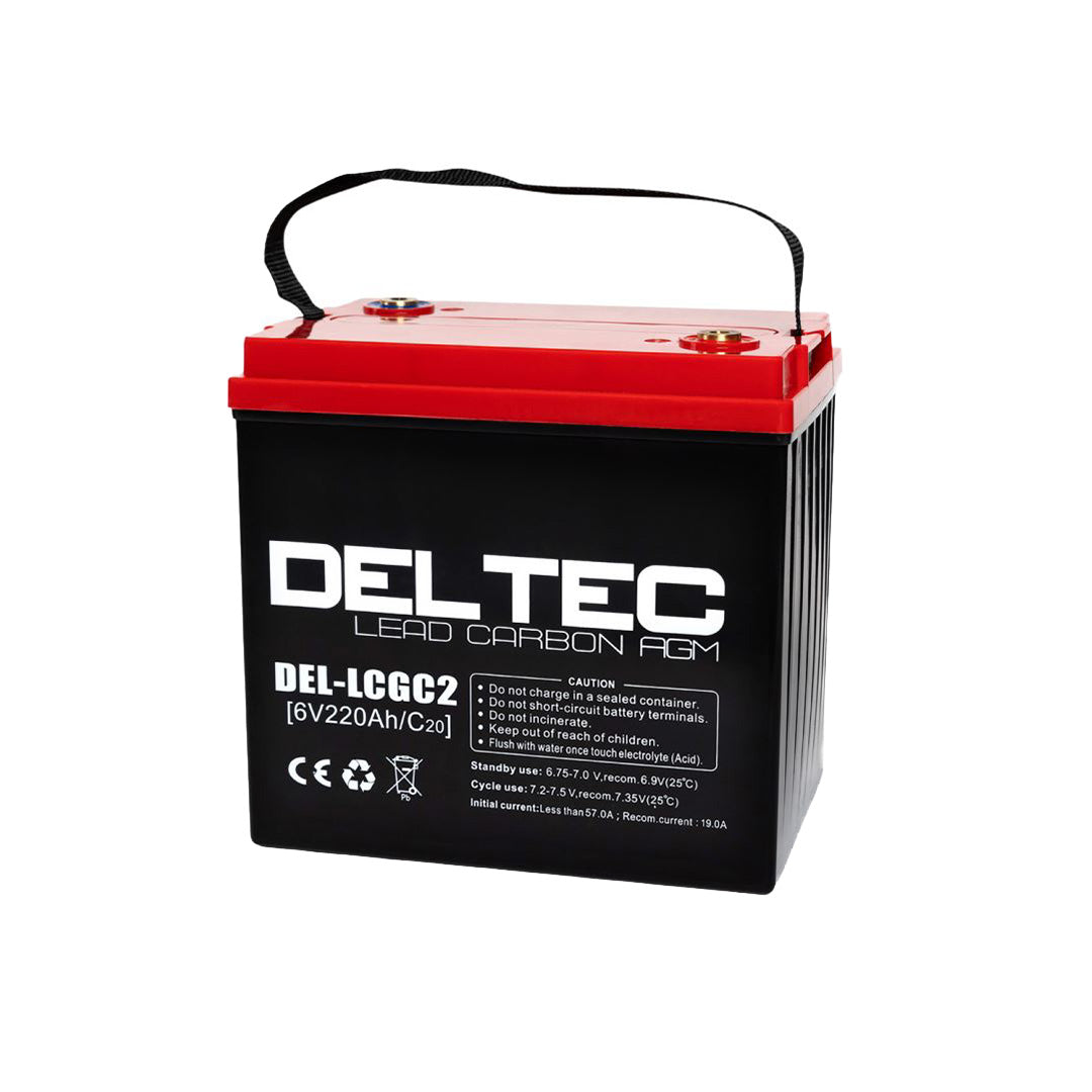 Deltec 6V 220Ah Lead Carbon AGM Battery - DEL-LCGC2