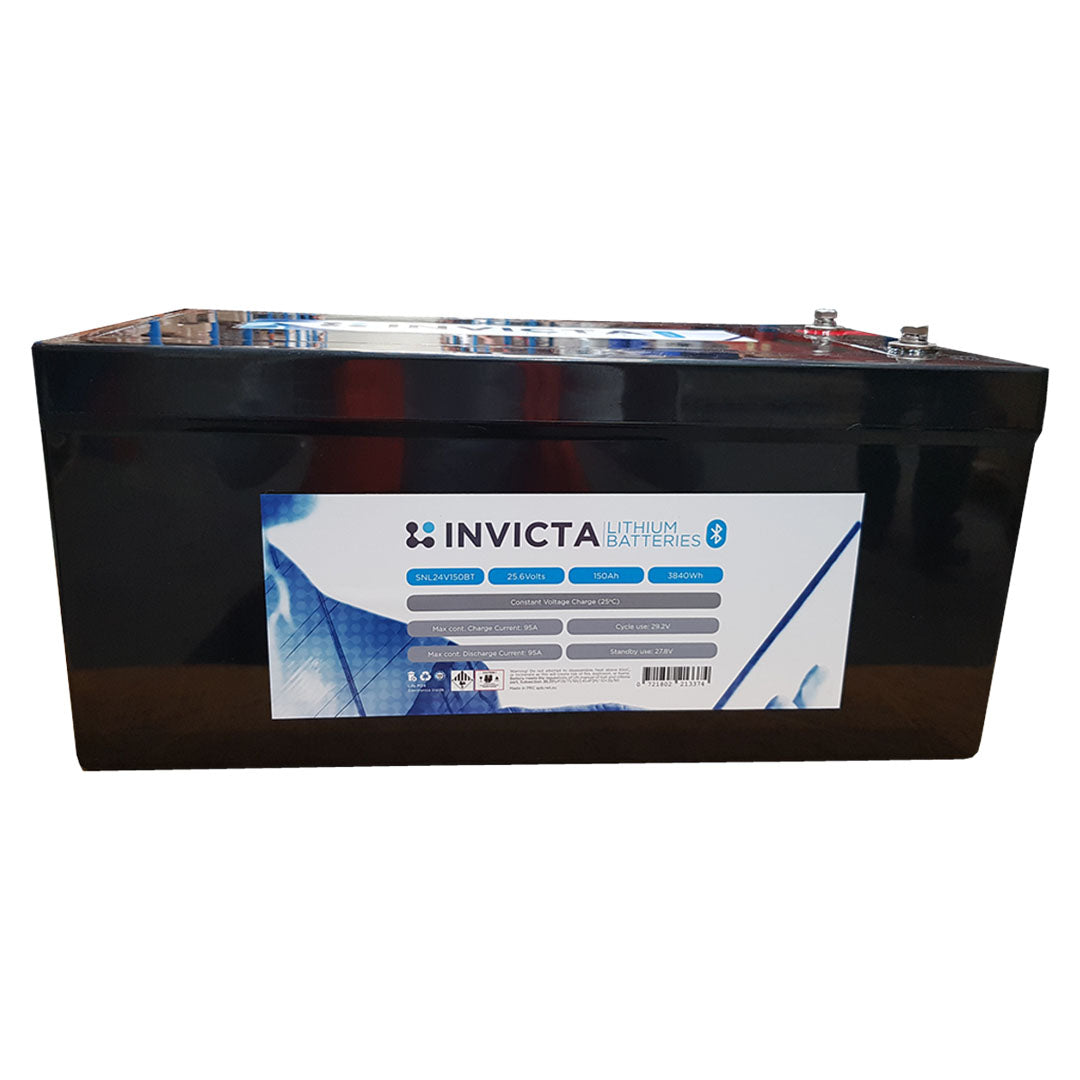 Invicta Lithium 24V 150Ah Lifepo4 Battery Bluetooth - SNL24V150BT