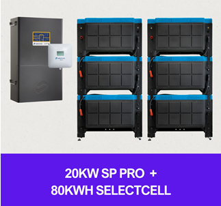 Bundle Includes 80kWh SelectCell Lithium w/associated PCC & cables, 1x SPLC1202 20kW SP PRO, 1x Select.live - 005476