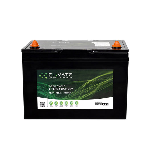 ELiVATE Lithium 12V 128Ah LiFePO4 Battery Bluetooth - DEL-LFP12V128BT