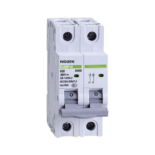 Noark 50A 360VDC 2 pole MCB Ex9BN - N84455