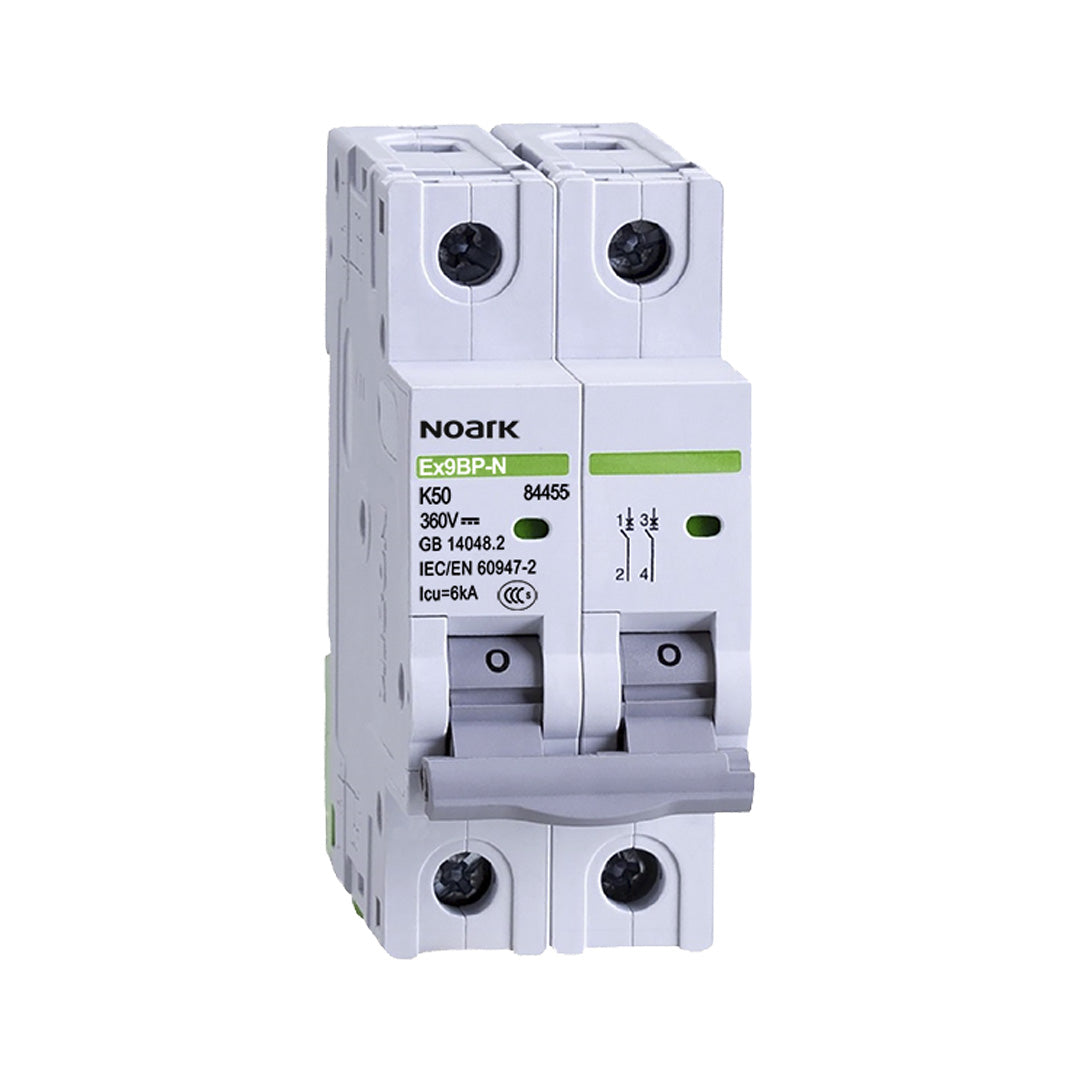 Noark 50A 360VDC 2 pole MCB Ex9BN - N84455