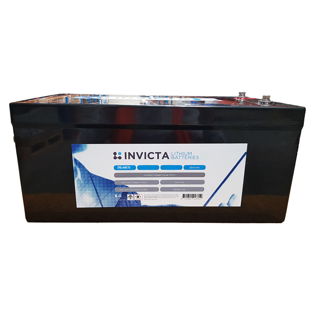 Invicta Lithium 48V 75Ah (3.84kWh) Lifepo4 Battery - SNL48V75