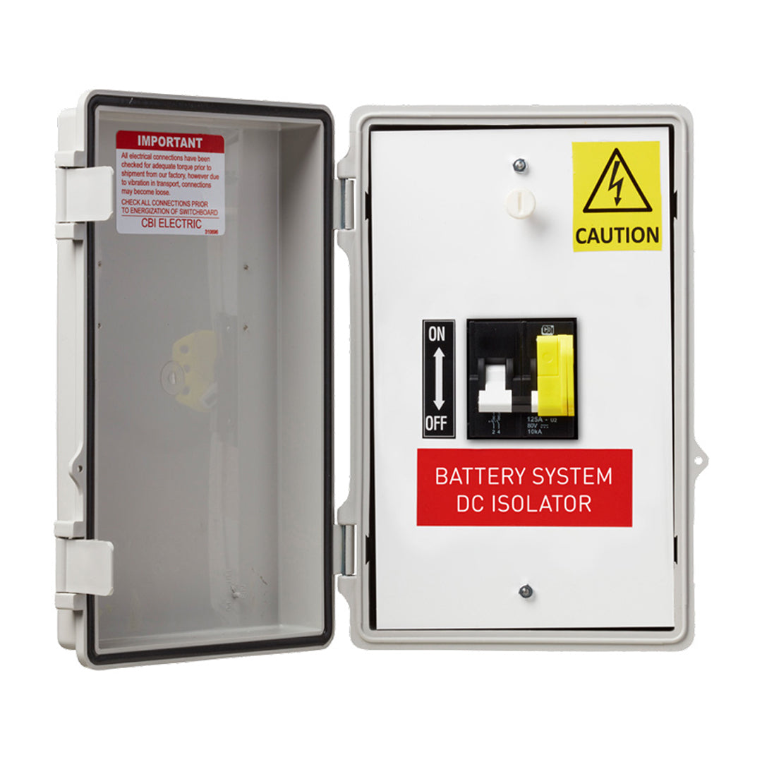 CBI Electric DC Solar Battery Isolator 100A in IP67 Enclosure - QSBS100