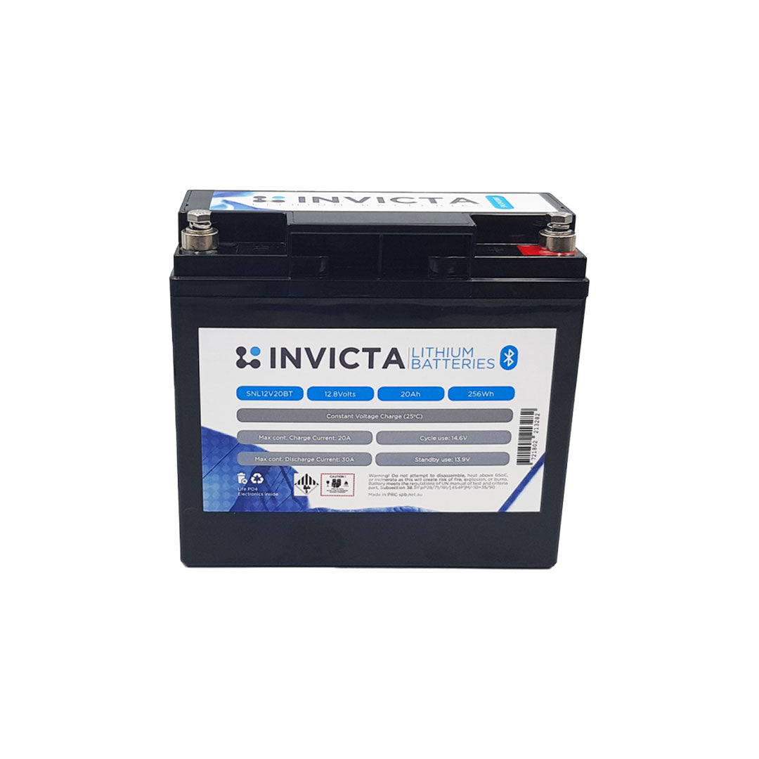 Invicta Lithium 12V 20Ah Lifepo4 Battery Bluetooth - SNL12V20BT
