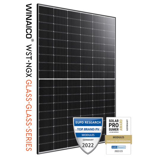 Winaico 450W N-Type Bifacial Glass-Glass Solar Panel - WST-450NGX-D3