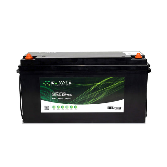 ELiVATE Lithium 12V 200Ah LiFePO4 Battery Bluetooth - DEL-LFP12V200BT