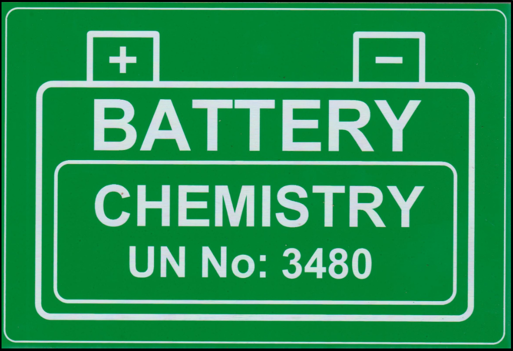 Lithium Battery UN 3480 Engraved Label Kit (GREEN) 180