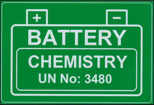 Lithium Battery UN 3480 Engraved Label Kit (GREEN) 180
