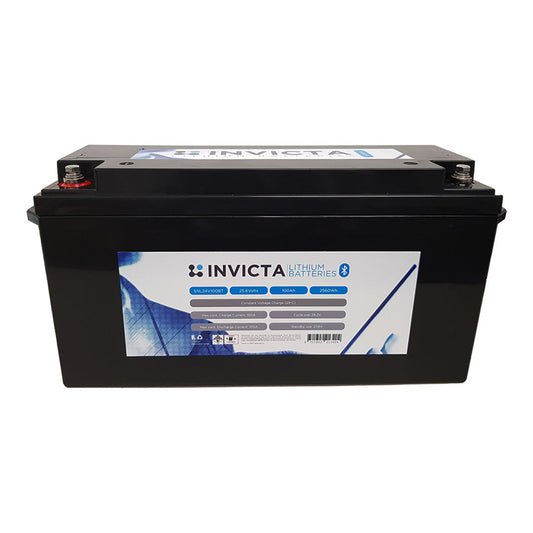 Invicta Lithium 24V 100Ah Lifepo4 Battery Bluetooth - SNL24V100BT