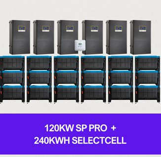 Bundle Includes 240kWh SelectCell Lithium w/associated Manager/Worker PCC & cables, 6x SPLC1202 20kW SP PRO, 1x Select.live - 005478