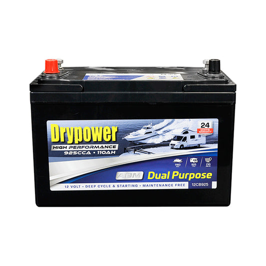 Drypower 12V 110Ah 925CCA Dual Purpose AGM Battery - 12CB925
