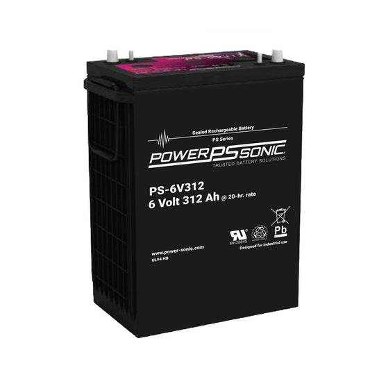 Power-Sonic 6V 312Ah Deep Cycle AGM Battery - PS6V312