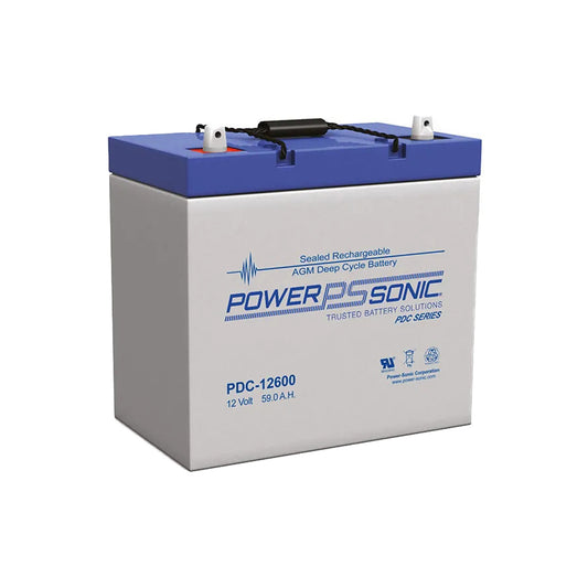 Power-Sonic 12V 59Ah Deep Cycle AGM Battery - PDC12600