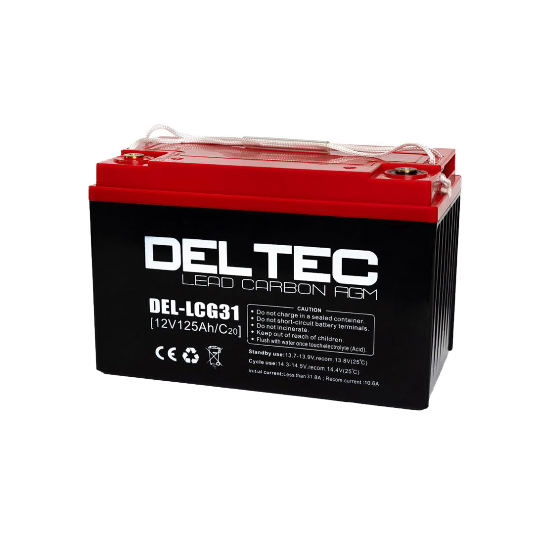 Deltec 12V 125Ah Lead Carbon AGM Battery - DEL-LCG31