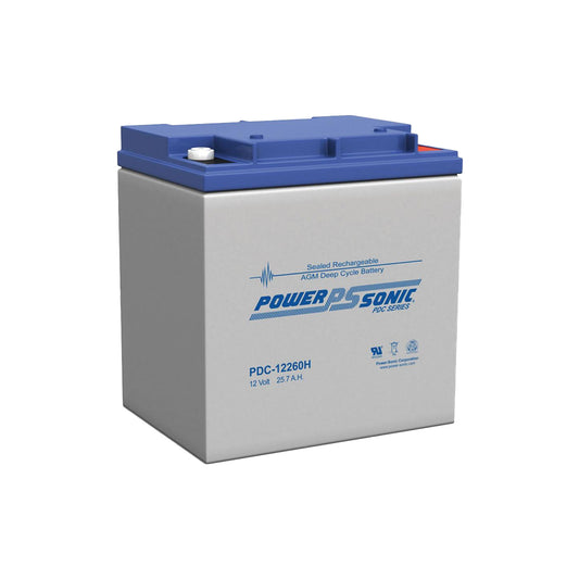 Power-Sonic 12V 26Ah Deep Cycle AGM Battery - PDC12260H
