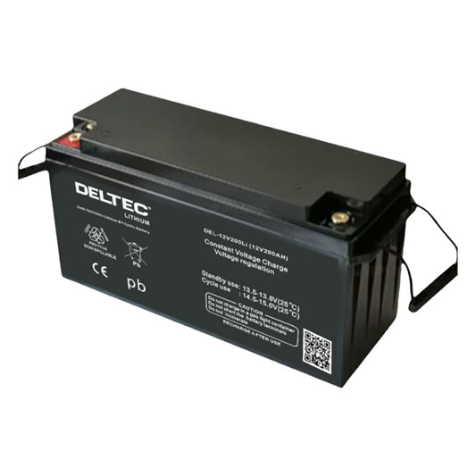 Deltec Lithium 12V 200Ah LiFePO4 Battery Bluetooth - DEL-12V200Li