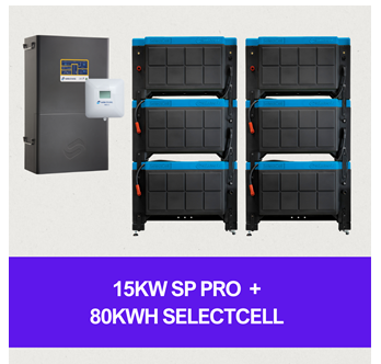 Bundle includes 80kWh SelectCell Lithium w/associated PCC & cables, 1x SPLC1200 15kW SP PRO, 1x Select.live - 005475