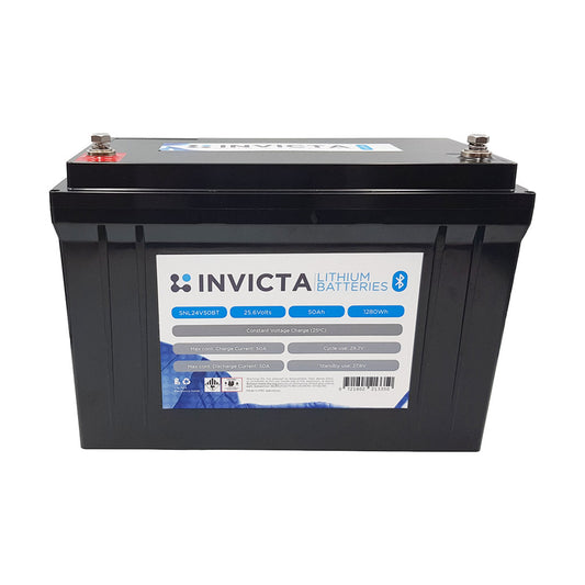 Invicta Lithium 24V 50Ah Lifepo4 Battery Bluetooth - SNL24V50BT