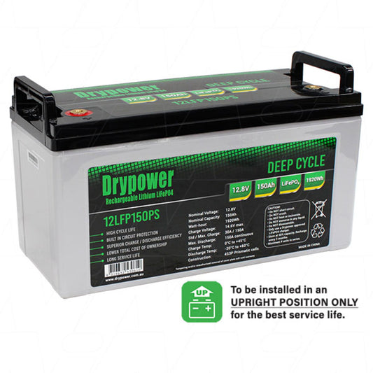 Drypower 12.8V 150Ah Lithium Iron Phosphate (LiFePO4) Battery - 12LFP150PS