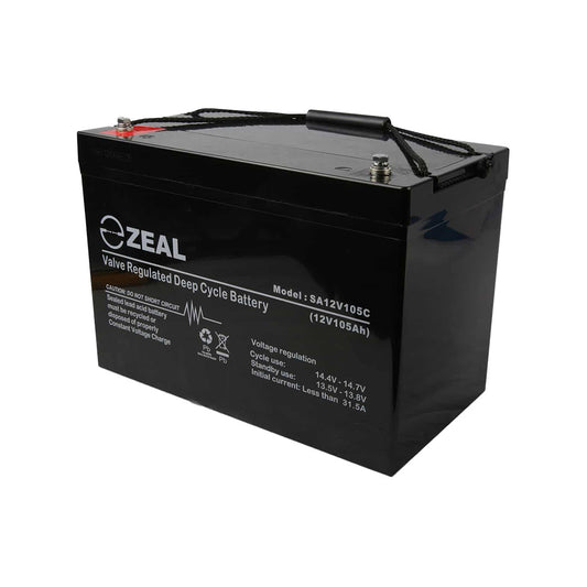 Zeal 12V 105Ah Deep Cycle AGM Battery - SA12V105C