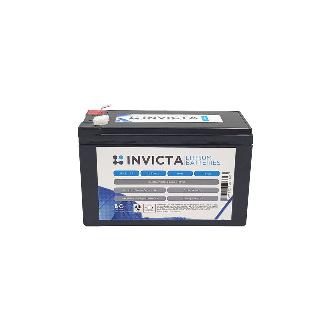 Invicta Lithium 12V 9Ah Lifepo4 Battery - SNL12V9S