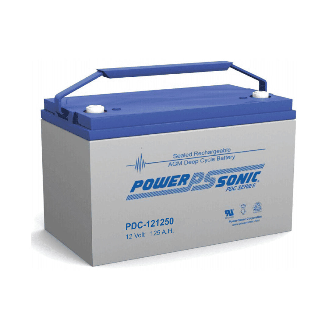 Power-Sonic 12V 125Ah Deep Cycle AGM Battery - PDC121250