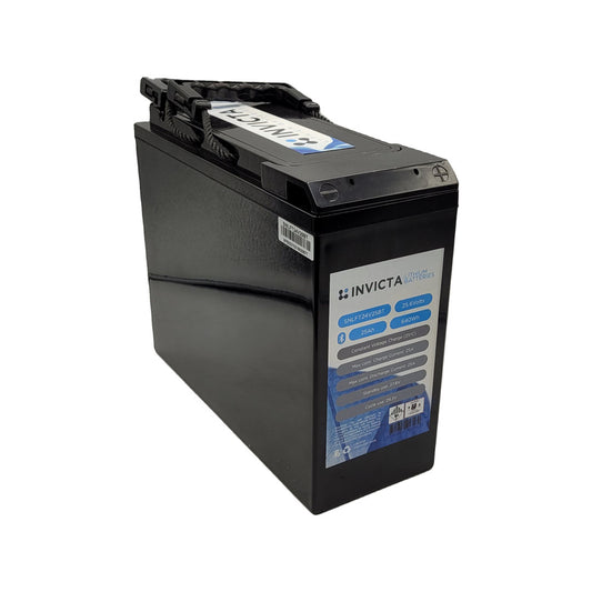 Invicta Lithium 24V 25Ah Slimline Lifepo4 Battery Bluetooth - SNLFT24V25BT