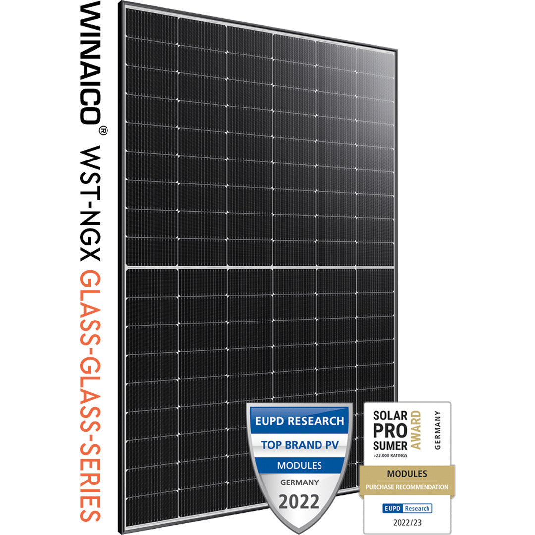 Winaico 540W N-Type Bifacial Glass-Glass Solar Panel - WST-540NGX-D3