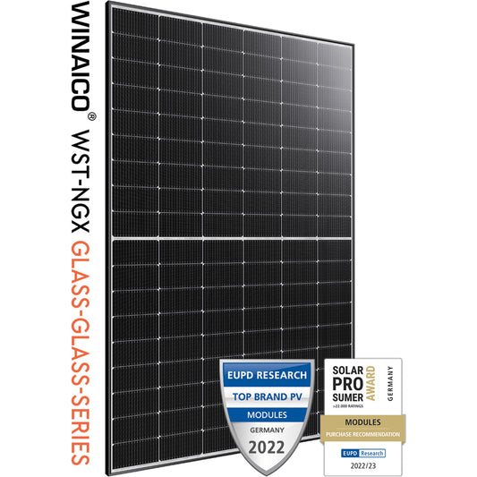 Winaico 540W N-Type Bifacial Glass-Glass Solar Panel - WST-540NGX-D3