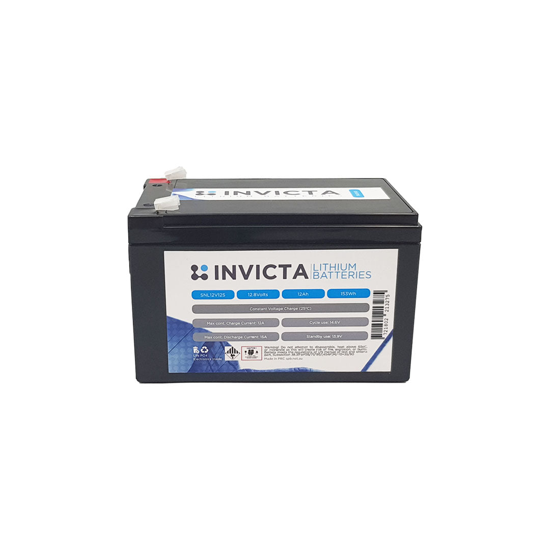 Invicta Lithium 12V 12Ah Lifepo4 Battery - SNL12V12S